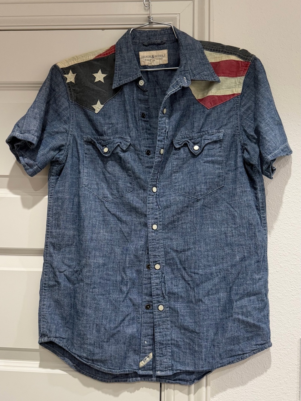 Ralph Lauren Denim & Supply Flag Shirt S American Flag Yoke S Mens 4th of July